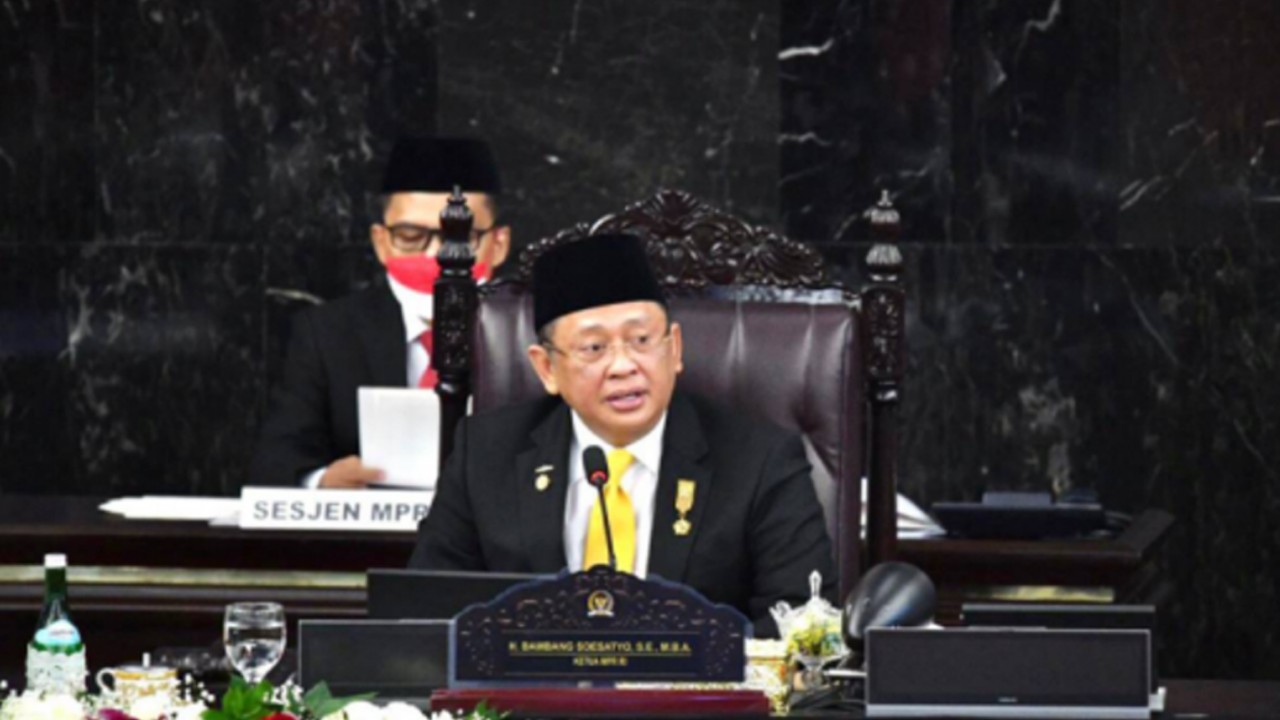 Bambang Soesatyo, Ketua MPR RI di sidang Tahunan MPR.