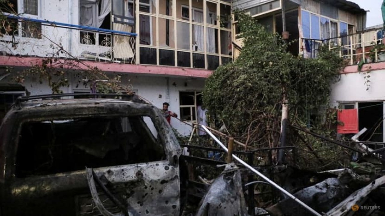 Serangan drone AS menghancurkan rumah warga di Kabul, Afghanistan. (Reuters)