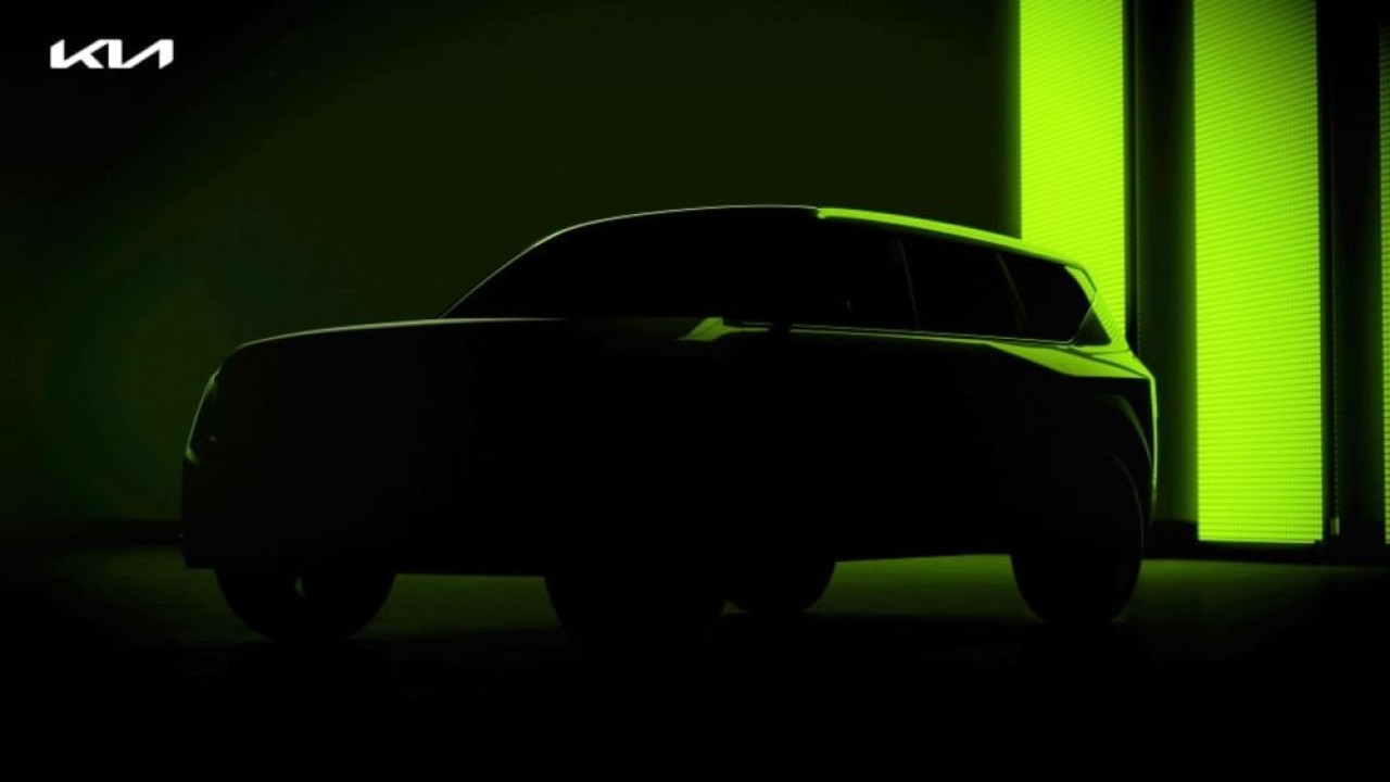 Kia merilis teaser mobil konsep EV9. (Carscoops)