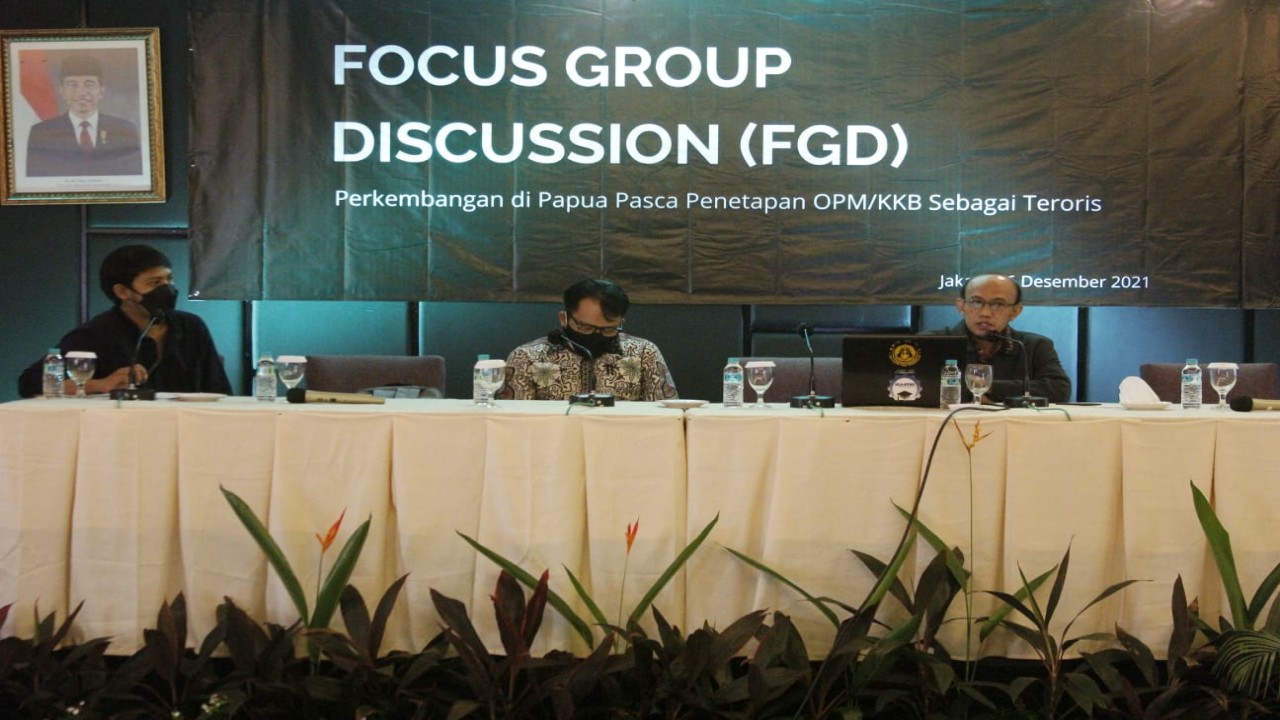 FGD terkait perkembangan pasca KKB Papua ditetapkan sebagai teroris.