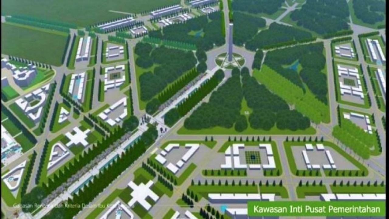 Gambar rencana ibu kota RI. (Net)