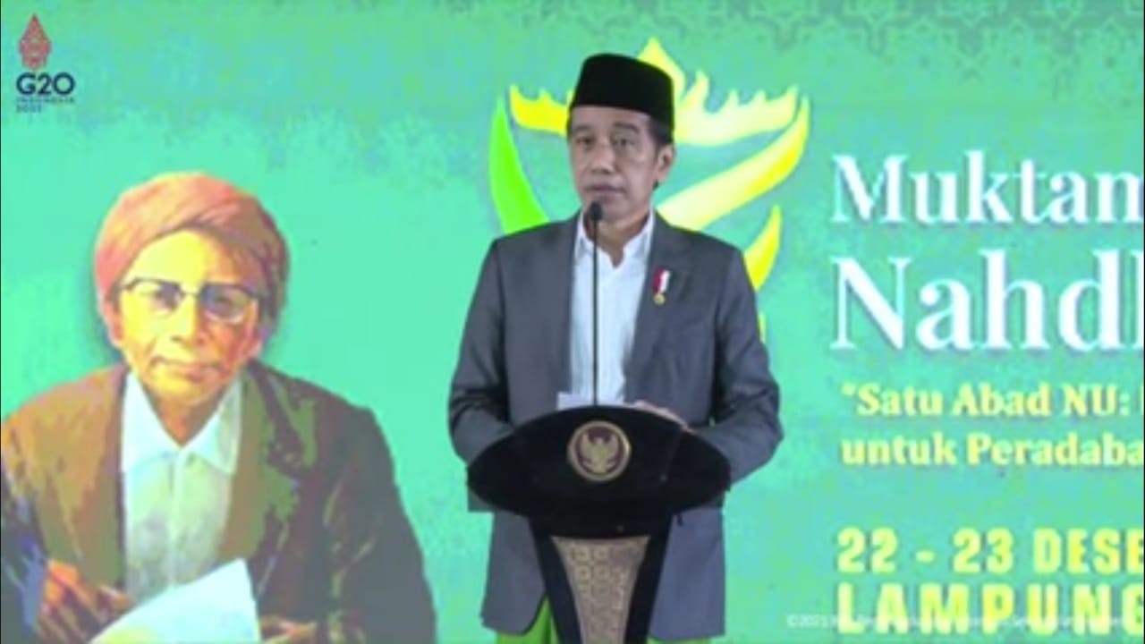 Jokowi di Muktamar NU, Lampung.