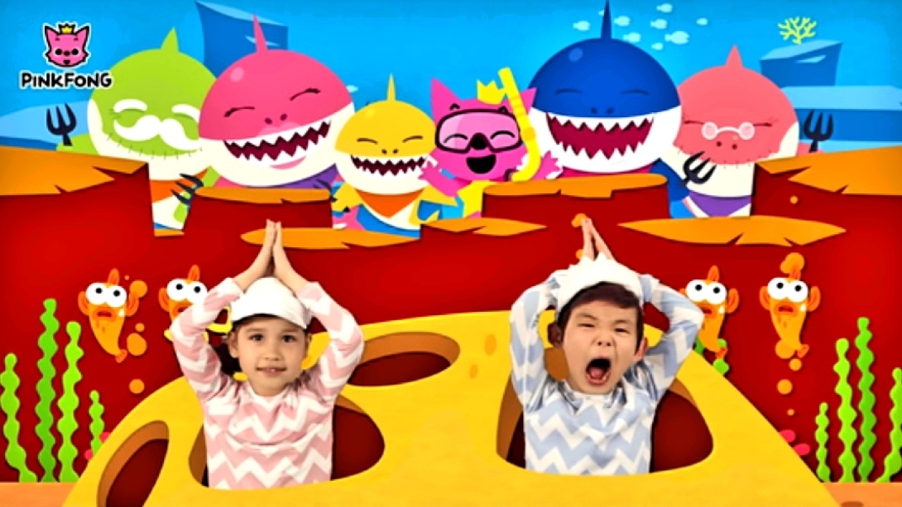Anak-anak joget Baby Shark. (net)