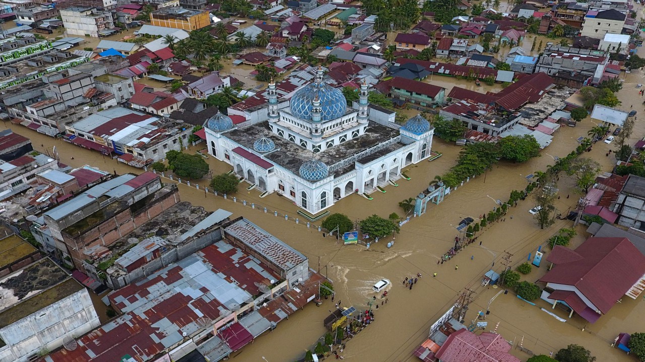 Banjir yang melanda Kabupaten Aceh Utara dilihat dari udara/ist