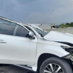 Mobil Vanessa Angel usai alami kecelakaan. (net)-1644036853