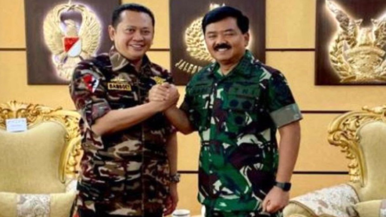 Ketua MPR RI Bambang Soesatyo (kiri) dan Menteri ATR/BPN Hadi Tjahjanto. Foto: Dok MPR