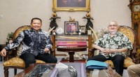 Ketua MPR RI Bambang Soesatyo (kiri) dan Wapres RI ke-6 Try Sutrisno-1656070300
