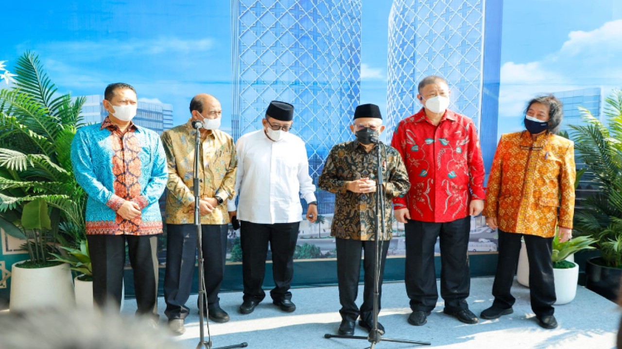 Ketua MPR RI Bambang Soesatyo (kiri) bersama Wapres KH Ma'ruf Amin. Foto; Dok MPR