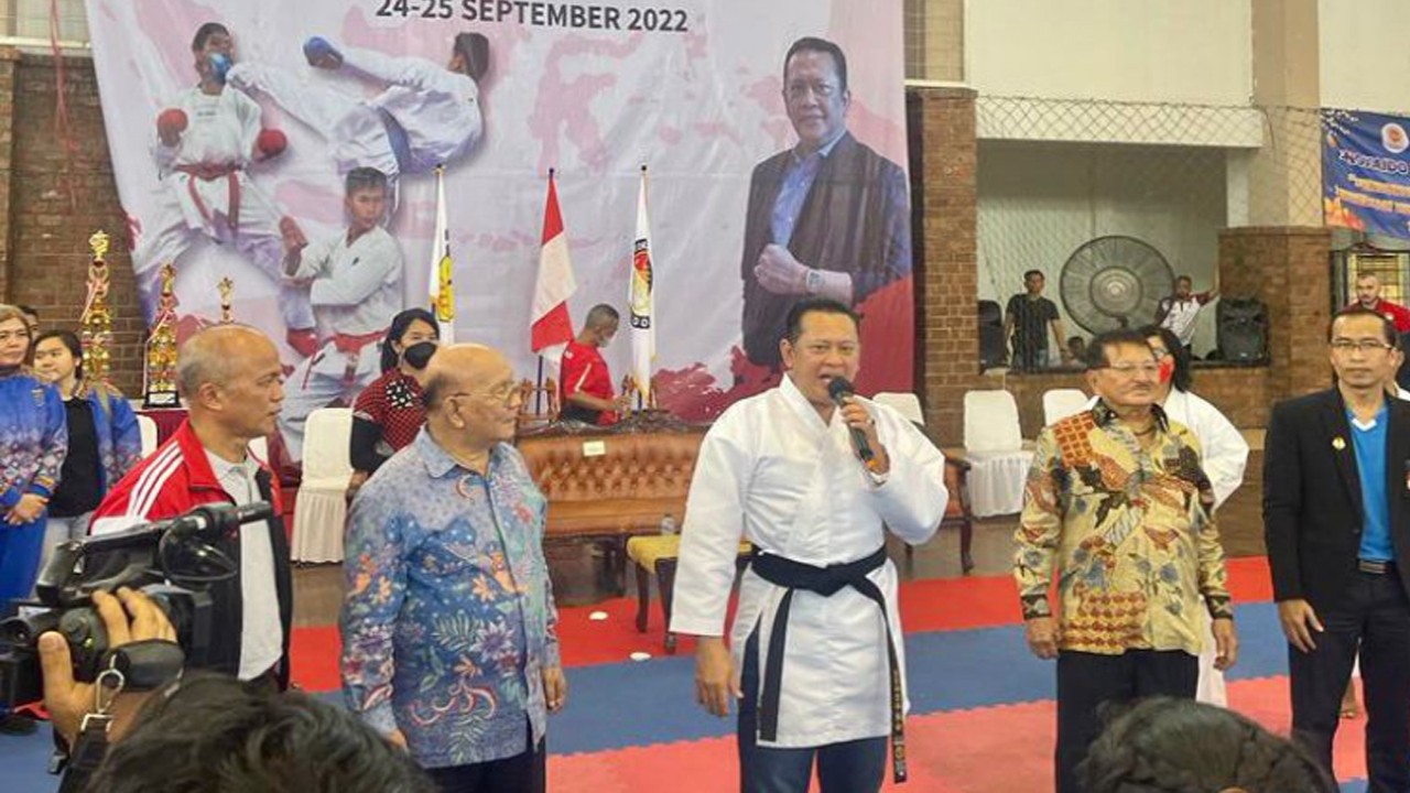 Bambang Soesatyo, Ketua MPR RI bersama Pengurus Besar Perguruan Karate Shotokan Kandaga Indonesia (PB Shokaido).