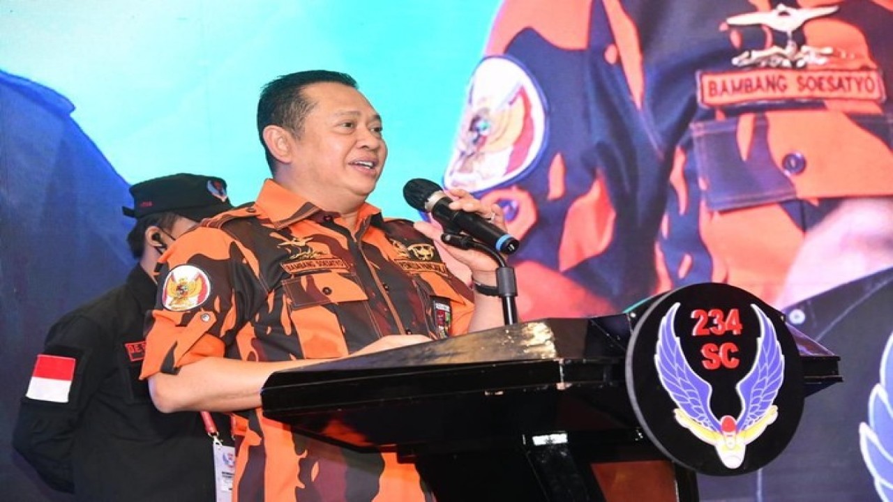 Ketua MPR RI sekaligus Wakil Ketua Umum Pemuda Pancasila Bambang Soesatyo.  Foto: Dok MPR