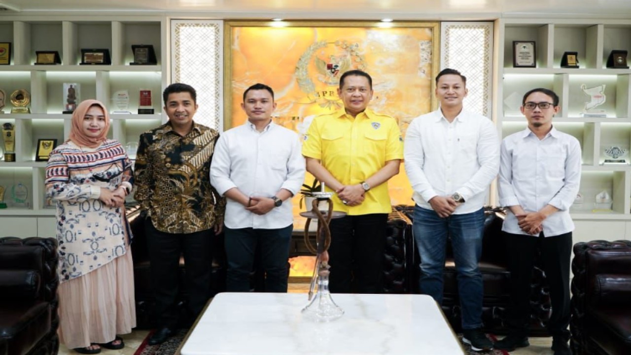 Ketua MPR RI, Bambang Soesatyo bersama Pengurus Besar Pergerakan Mahasiswa Islam Indonesia (PB PMII). Foto: Dok MPR