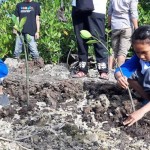 Ilustrasi - Anak-anak menanam mangrove di Gorontalo. ANTARA/Debby-Mano-1669255802