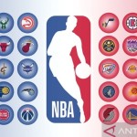 Ilustrasi liga bola basket Amerika Serikat, NBA, dan 30 tim pesertanya. (ANTARA/Gilang Galiartha)-1669003554