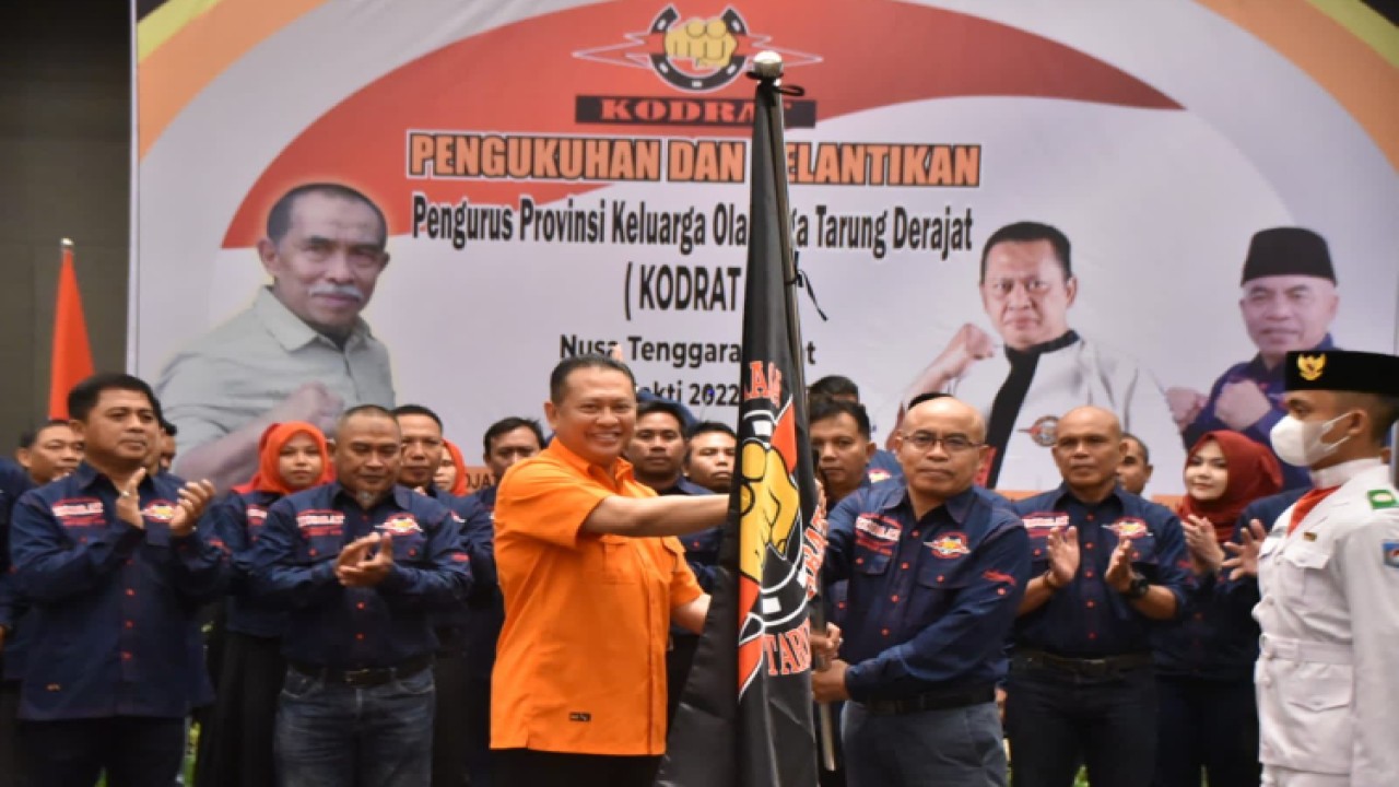 Ketua MPR RI sekaligus Ketua Umum PB KODRAT Bambang Soesatyo melantik pengurus KODRAT NTB, di Lombok, NTB/Dok MPR