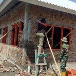 Bangunan Pos Ramil di Praya Barat, Lombok Tengah, NTB yang sedang dibangun. (ANTARA/Humas Kodim 1620 Lombok Tengah)-1671004216
