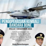 Leaflet penerbangan perdana Bandara Arung Palaka Bone, Sulsel. HO-Pemprov Sulsel-1669869774