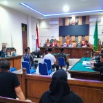 Sidang kasus suap penerimaan mahasiswa baru Universitas Lampung di Pengadilan Tipikor Tanjungkarang, Bandarlampung, Rabu. (ANTARA/Riadi Gunawana)-1671011691