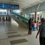 Suasana Bandara Sultan Syarif Kasim dua (SSK II) Pekanbaru mengalami penurunan penumpang pascaPPKM darurat, Minggu (4/7/2021). (ANTARA/Vera lusiana)-1670235108
