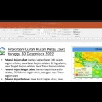 Tangkapan layar - Peta prakiraan curah hujan Pulau Jawa pada 30 Desember 2022. (ANTARA/Asep Firmansyah/Youtube-BMKG)-1672365417