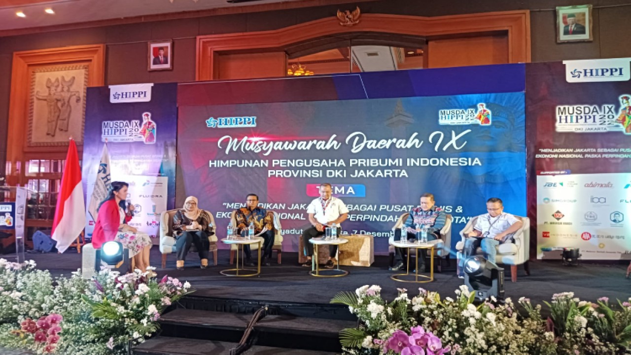 Wakil Ketua MPR Fadel Muhammad menjadi pembicara dalam Musyawarah Daerah IX Himpunan Pengusaha Pribumi Indonesia (HIPPI) Dewan Pimpinan Daerah Provinsi Jakarta/Dok MPR