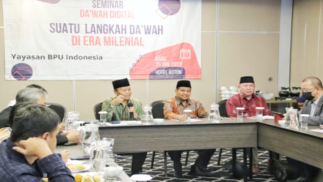 Wakil Ketua MPR Hidayat Nur Wahid menjadi keynote speaker pada seminar dakwah digital yang diselenggarakan Yayasan Bina Pengembangan Umat Indonesia/Dok MPR