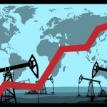 Ilustrasi - Pertumbuhan grafis dan rig minyak. Harga minyak dunia naik. Harga minyak dunia naik/pri.-1673317829