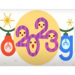 Tampilan Google Doodle untuk merayakan tahun baru 2023. (ANTARA/Google)-1672538819