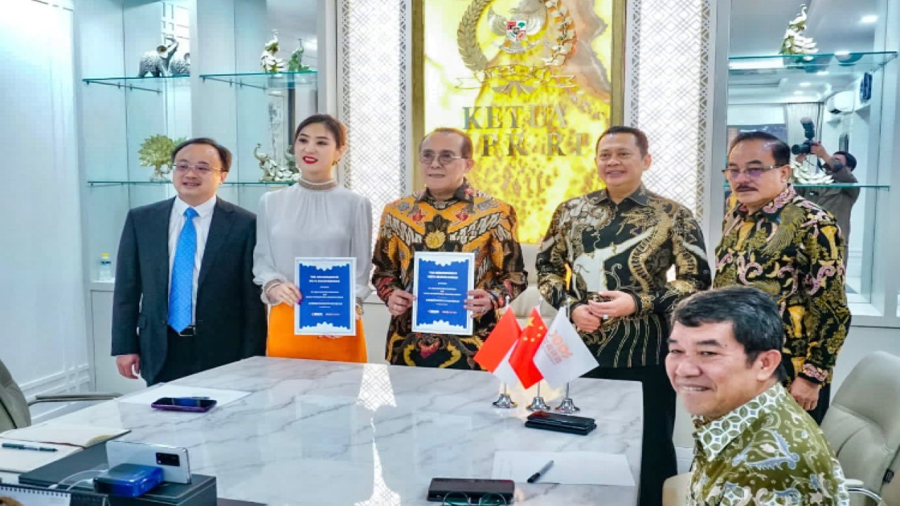 Ketua MPR RI Bambang Soesatyo bersama direksi Duofu International Holdings Group dan PT Ventures Indonesia Junaidi Elvis/Dok MPR