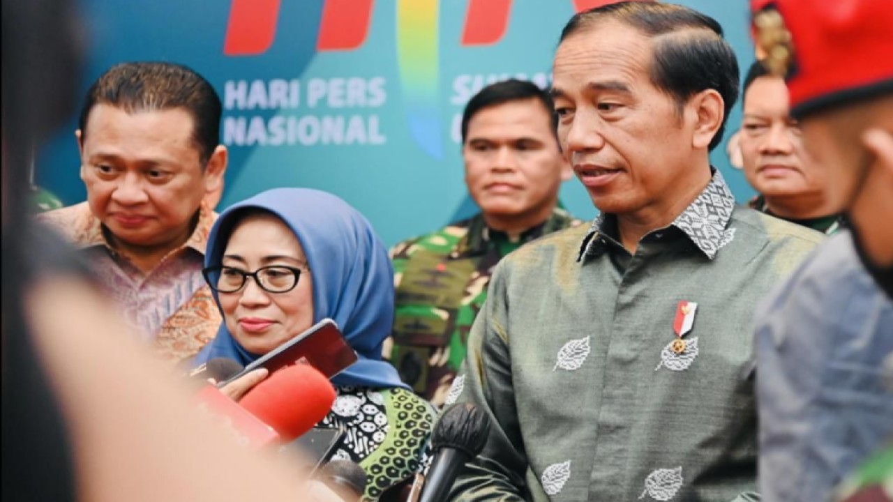 Ketua MPR RI Bambang Soesatyo  menghadiri Puncak Peringatan Hari Pers Nasional 2023  yang dihadiri langsung Presiden Joko Widodo di Medan, Kamis (9/2/23)/Dok MPR