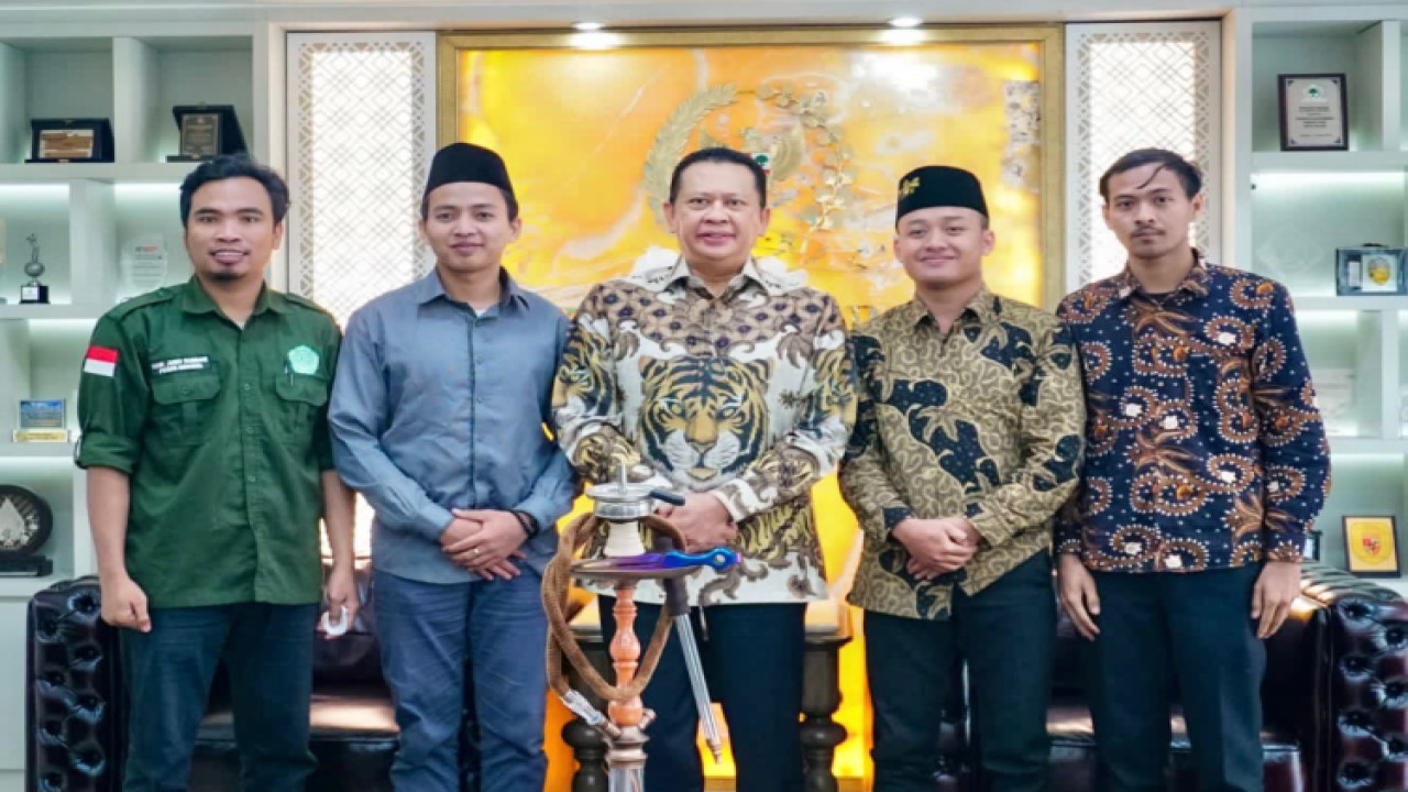 Ketua MPR RI Bambang Soesatyo menerima pengurus BEM PTNU Se-Nusantara di Jakarta/Dok MPR