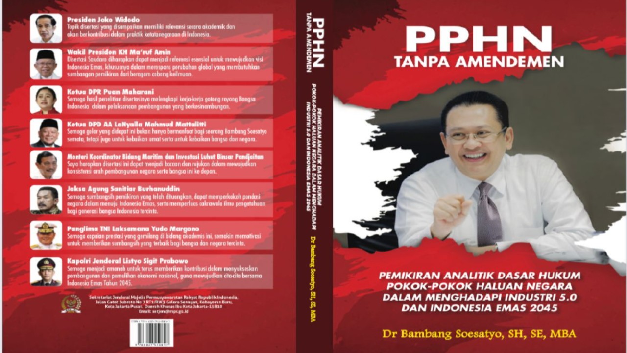 Ketua MPR RI Bambang Soesatyo menjadi narasumber dalam bedah buku terbarunya "PPHN Tanpa Amendemen"/Dok MPR
