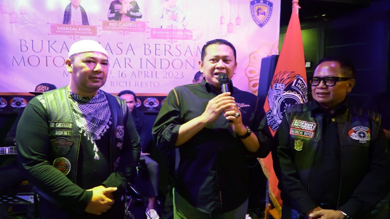 Ketua MPR RI sekaligus Ketua Umum Ikatan Motor Indonesia (IMI) dan Wakil Ketua Umum Partai Golkar Bambang Soesatyo mengapresiasi kegiatan buka bersama sekaligus santunan anak yatim yang dilakukan Motor Besar Indonesia (MBI).