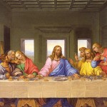 Ilustrasi perjamuan terakhir Yesus Kristus bersama para muridnya. (terang-sabda.com)-1680776420