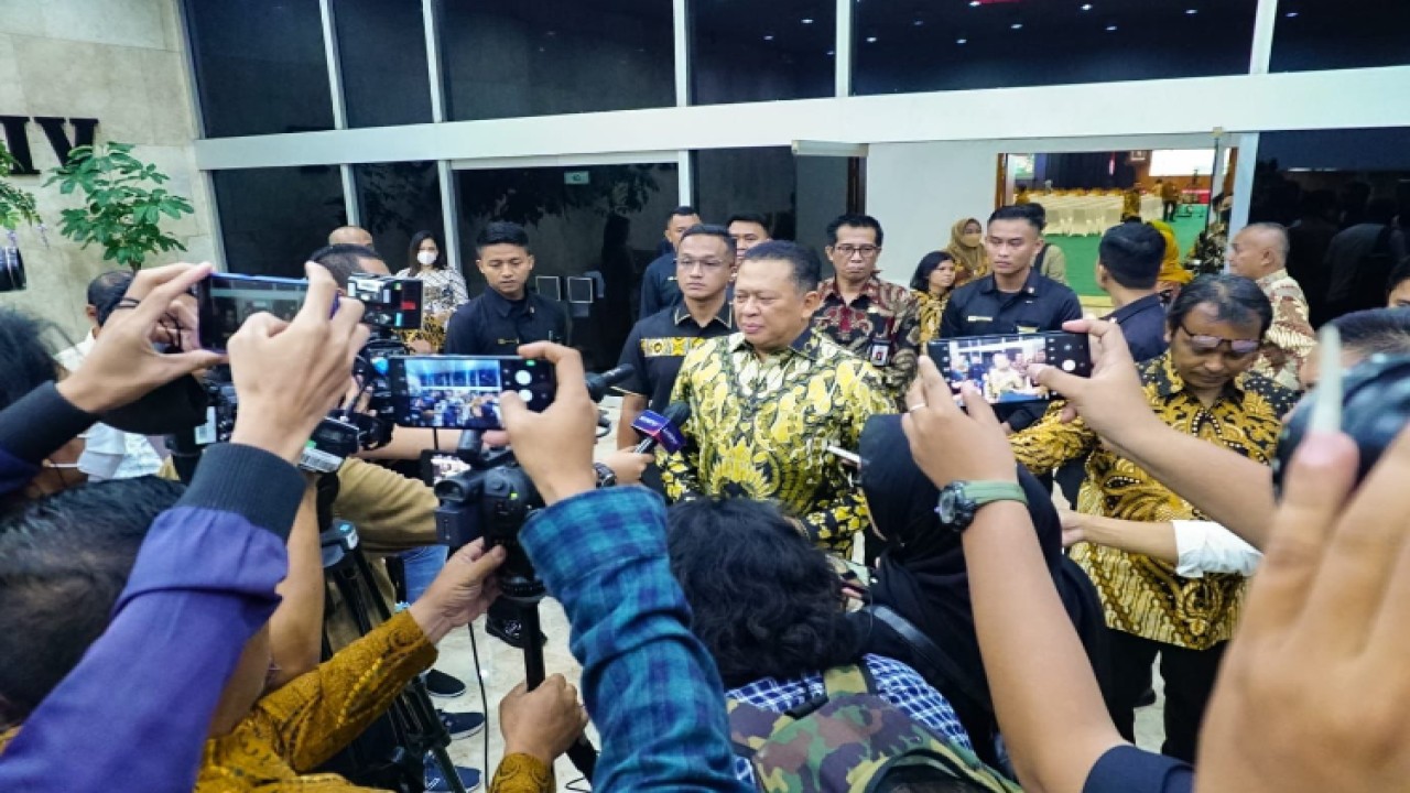 Ketua MPR RI Bambang Soesatyo memberikan keterangan pers/Dok MPR