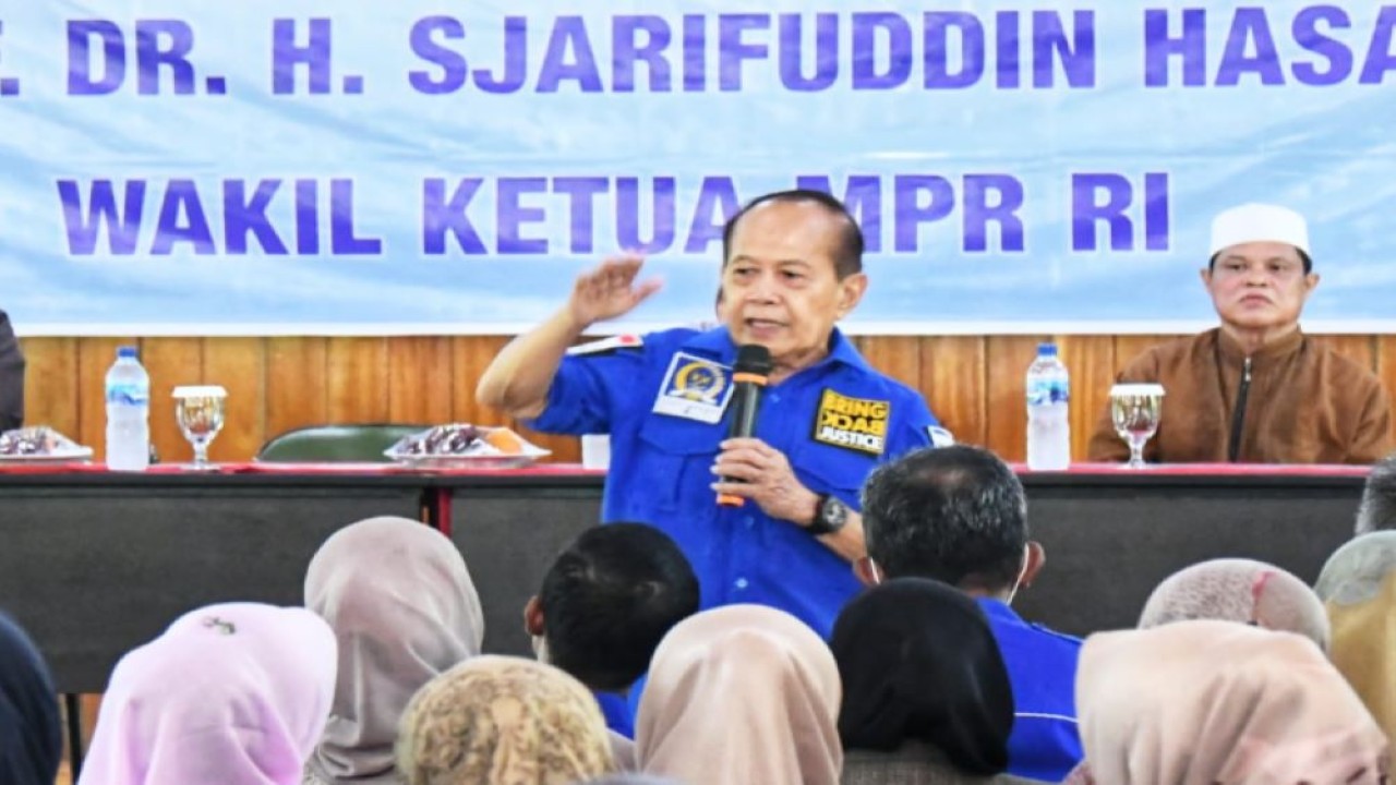 Wakil Ketua MPR, Syarief Hasan memberikan apresiasi atas keberhasilan PT Pertamina (Persero) yang berhasil mencetak laba jumbo pada 2022.  (Dok/MPR)