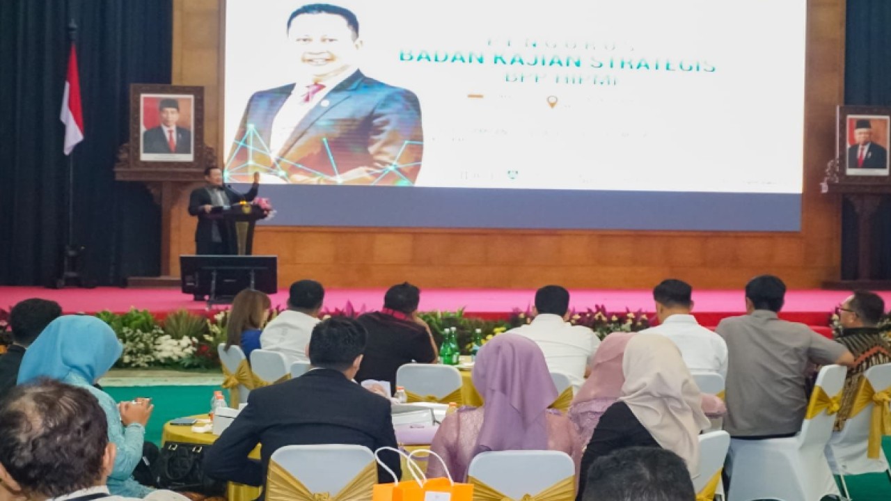 Ketua MPR RI Bambang Soesatyo saat menjadi Keynote Speech dalam Seminar Nasional dan Pelantikan BAKASTRA BP HIPMI, di Gedung Nusantara IV MPR RI/DPR RI/DPD RI, Jakarta/Dok MPR