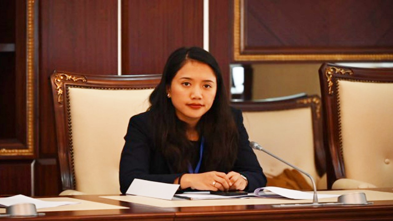 Anggota BKSAP DPR RI Puteri Komarudin saat mengikuti Sidang Majelis Parlemen Asia atau Asian Parliamentary Assembly (APA) di Baku, Azerbaijan, Jumat (22/9/2023). Foto: Eko/nr