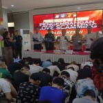 Konferensi pers pengungkapan kasus jaringan love scamming di Polresta Barelang, Rabu (6/9/2023). (ANTARA/Yude)-1693990858