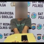 Seorang warga SPG (30) pemilik narkotika jenis sabu ditahan di Polres Sibolga. (ANTARA/HO-Humas Polres Sibolga).-1693982075