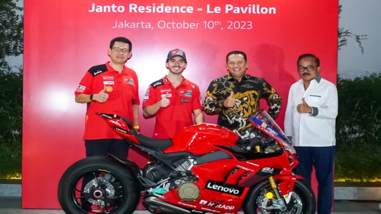 Ketua MPR RI sekaligus Ketua Umum IMI Bambang Soesatyo menghadiri Private Dinner with Ducati Corse Team, di Jakarta/Dok MPR 