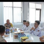 Kombes Pol. Ade Permana saat menerima kunjungan Ketua KPU Kota Gorontalo Fadly Thaib. (ANTARA/HO-Humas Polresta)-1698130539