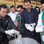 Pemusnahan barang bukti narkoba oleh Polresta Deli Serdang. ANTARA/Juraidi.-1697612942