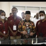 Wakil Presiden Ma'ruf Amin saat meninjau Papua Youth Creative Hub di Kota Jayapura, Papua, Rabu (11/10/2023). (ANTARA/HO-Satwapres)-1697009794