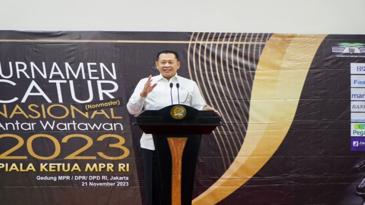 Ketua MPR RI sekaligus Wakil Ketua Umum Partai Golkar dan Ketua Dewan Pembina Pengurus Besar Persatuan Catur Seluruh Indonesia (PB PERCASI) Bambang Soesatyo