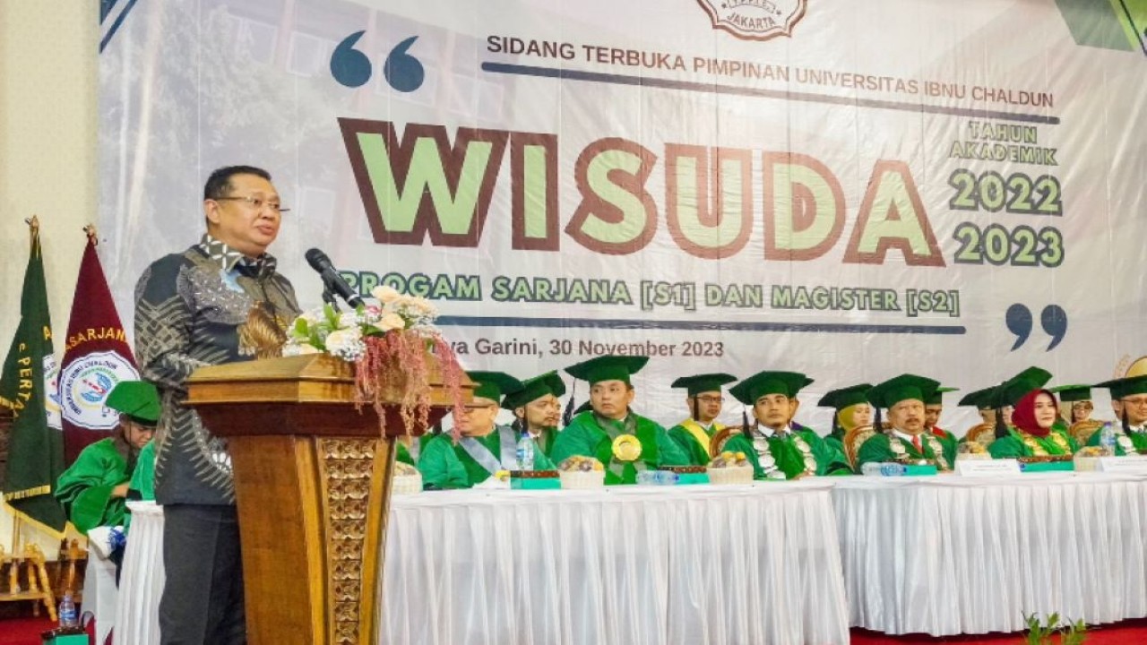 etua MPR RI sekaligus Wakil Ketua Umum Partai Golkar dan Dosen Pascasarjana Universitas Borobudur, Universitas Terbuka (UT) dan Universitas Pertahanan RI (UNHAN) Bambang Soesatyo