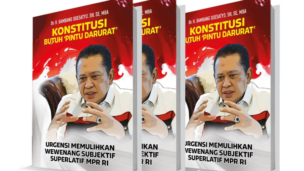 Ketua MPR RI Bambang Soesatyo, kembali merilis buku terbaru ke-32 berjudul 'Konstitusi Butuh Pintu Darurat: Urgensi Memulihkan Wewenang Subjektif Superlatif MPR RI'/Dok MPR 