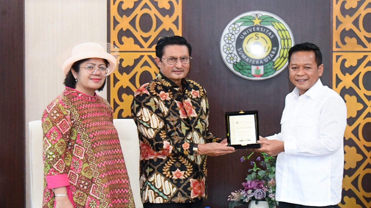 Wakil Ketua MPR RI Prof. Dr. Ir. H. Fadel Muhammad melakukan Kunjungan Kehormatan ke Universitas Sumatera Utara (USU).