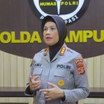 Kabid Humas Polda Lampung Kombes Pol Umi Fadillah Astutik saat memberikan keterangan. Senin, (13/11/2023). (ANTARA/HO-Polda Lampung)-1699876385