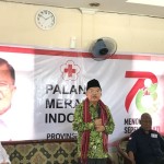 Ketua Umum PMI, Jusuf Kalla saat menyambangi Markas PMI Provinsi Maluku, di Ambon, Senin. (ANTARA/Winda Herman)-1699270770