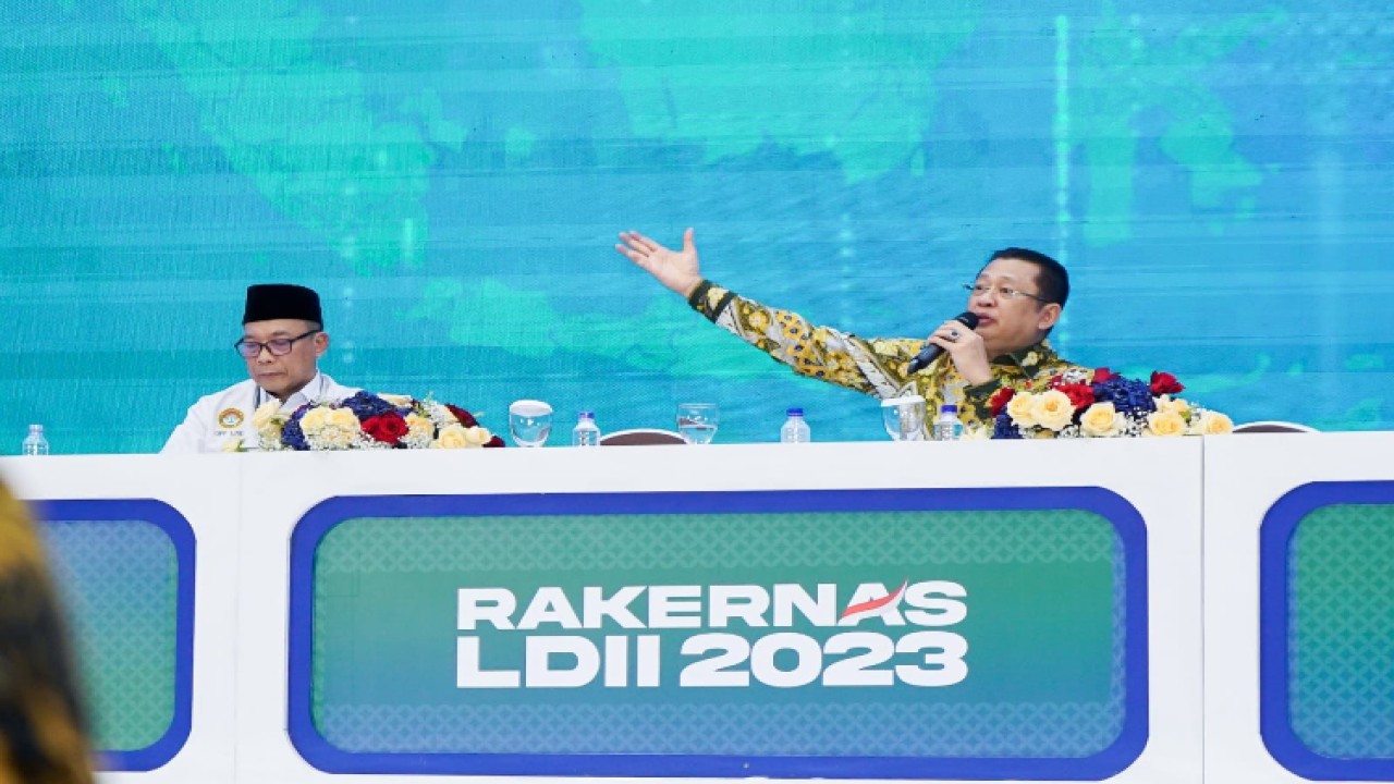 Ketua MPR RI Bambang Soesatyo dalam Rakernas LDII Tahun 2023, di Jakarta/Dok MPR 